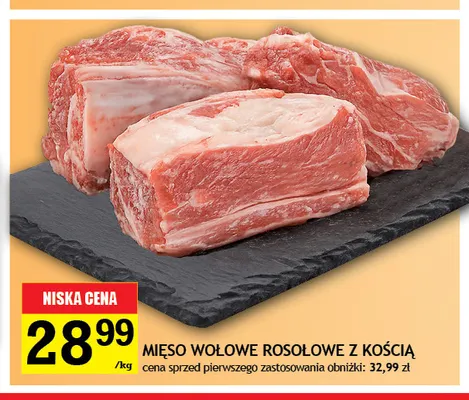 Mięso wołowe rosołowe z kością promocja w Gram Market