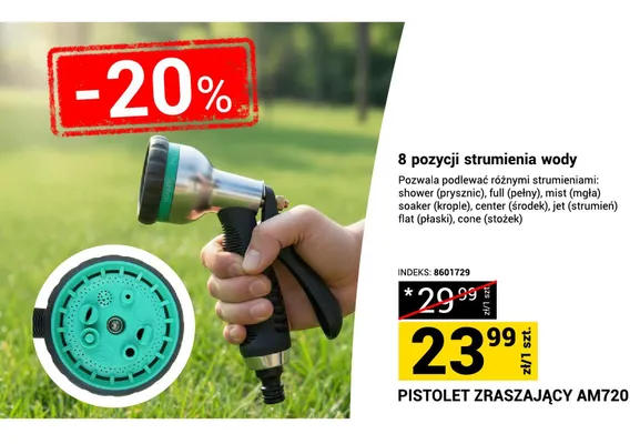 Pistolet zraszający AM720 promocja w Merkury Market