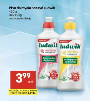 Płyn do mycia naczyń Ludwik Grejpfrutowy promocja w Delikatesy Centrum