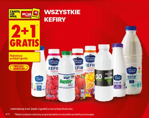 Kefir o smaku malinowym Mleczna Dolina promocja w Biedronka
