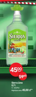 Likier Sierra Lime promocja w Żabka