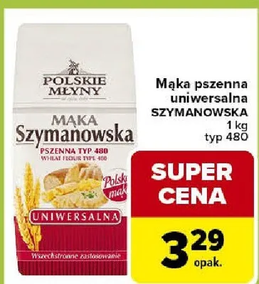 Mąka pszenna uniwersalna szymanowska promocja w Carrefour Express