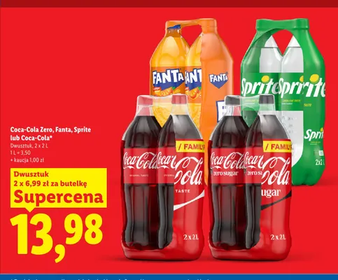 Napój gazowany Coca-Cola 2-pak promocja w Lidl