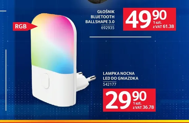 Lampka nocna LED do gniazdka Hama promocja w Selgros