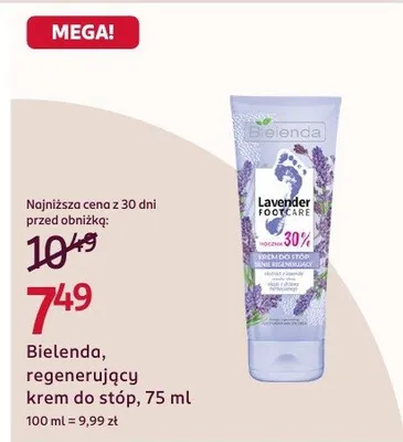 Regenerujący krem do stóp Bielenda Lavender Foot Care promocja w Rossmann
