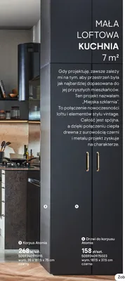 Korpus Atomia czarny wym. 35x187,5x75cm promocja w Castorama