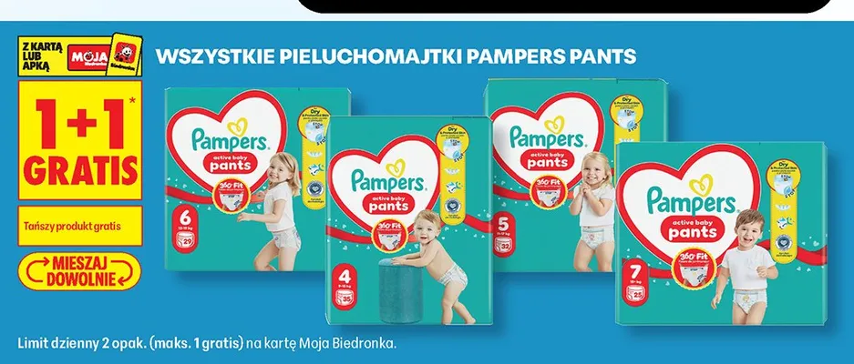 Pieluchomajtki Pampers Pants promocja w Biedronka