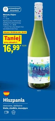 Wino musujące Moscato Viajero promocja w Lidl