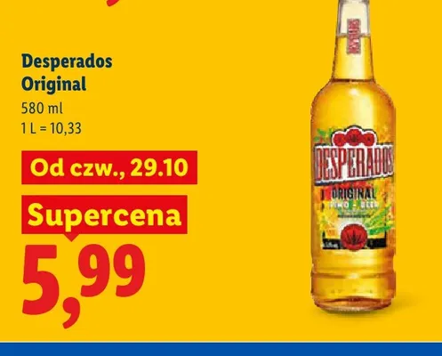 Piwo Desperados Original promocja w Lidl