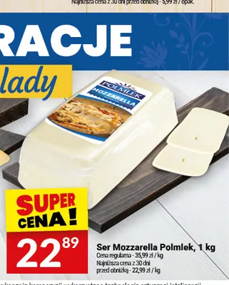 Ser mozzarella Polmlek promocja w Twój Market