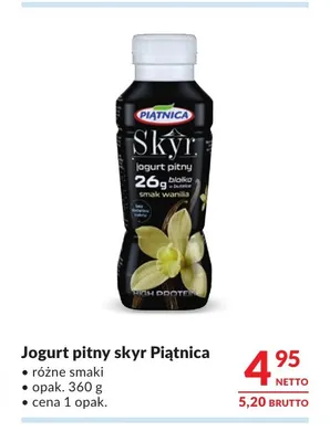 Jogurt pitny skyr Piątnica promocja w Makro