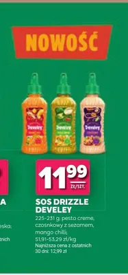 Sos Drizzle pesto creme Develey promocja w Stokrotka