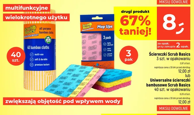 Ściereczki Scrub Basics 3-pak promocja w Dealz