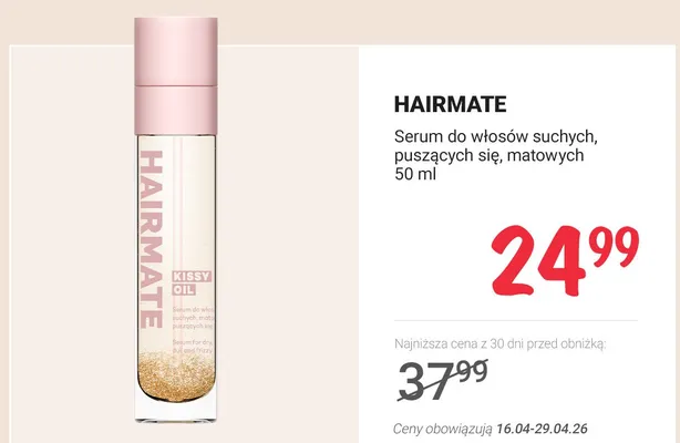 Serum do włosów suchych puszących się matowych promocja w Rossmann