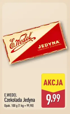 Czekolada Jedyna E.Wedel promocja w Aldi