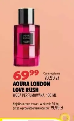 Woda perfumowana Aoura London Love Rush promocja w Drogerie Natura