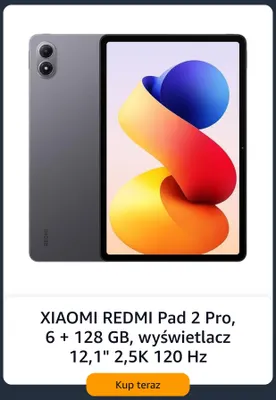 Tablet Xiaomi Redmi Pad 2 Pro promocja w Amazon