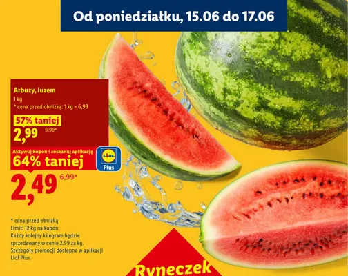 Arbuzy luzem promocja w Lidl