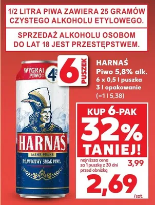 Piwo 5,8% alk. promocja w Kaufland