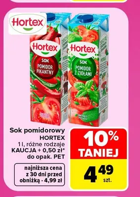 Sok pomidorowy z ziołami Hortex promocja w Carrefour
