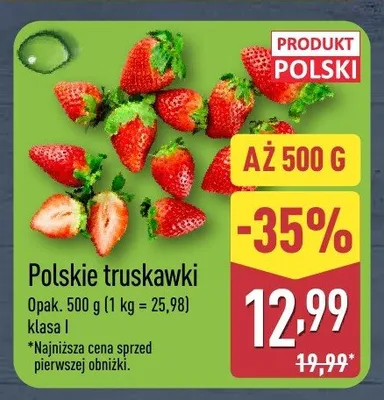 Polskie truskawki klasa I promocja w Aldi