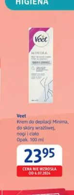 Krem do depilacji Veet Minima promocja w Drogerie DM