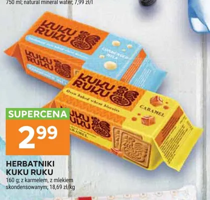 Herbatniki Kuku Ruku z mlekiem skondensowanym promocja w Stokrotka