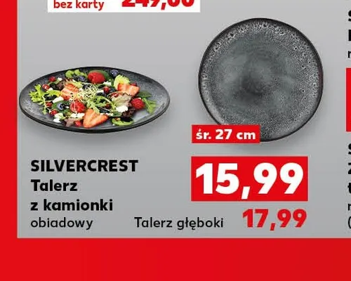 Talerz z kamionki obiadowy Silvercrest promocja w Kaufland