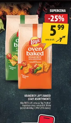 Krakersy Lay's Baked z warzywami promocja w Arhelan
