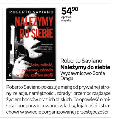 Książka Należymy do siebie Roberto Saviano promocja w Empik