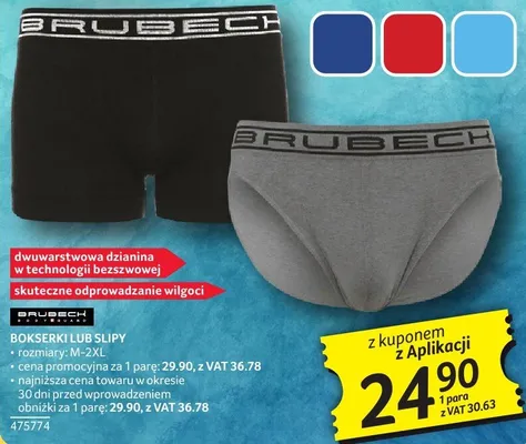 Bokserki lub Slipy Brubech promocja w Selgros