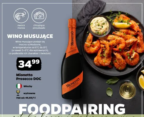 Wino musujące Mionetto Prosecco DOC promocja w Netto