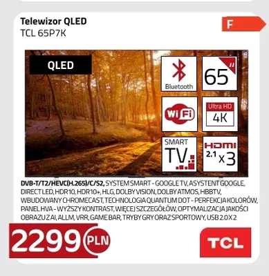 Telewizor Qled Tcl 65P7K promocja w kakto.pl