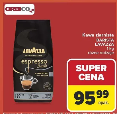 Kawa ziarnista Barista Lavazza promocja w Carrefour Market