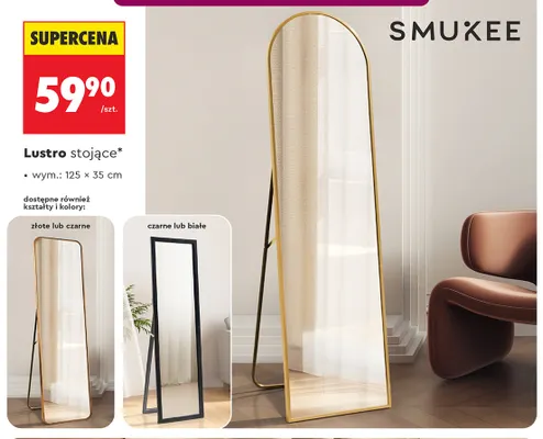 Lustro stojące Smukee promocja w Biedronka