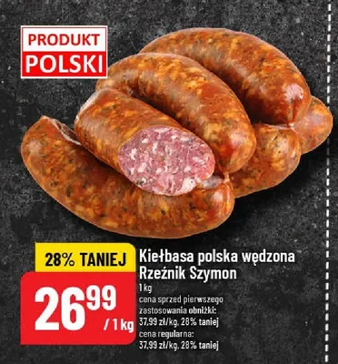 Kiełbasa polska wędzona Rzeźnik Szymon promocja w POLOmarket