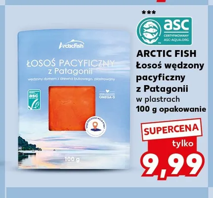 Łosoś wędzony pacyficzny z Patagonii w plastrach Arctic Fish promocja w Kaufland