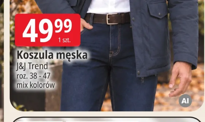 Koszula męska J & J Trend promocja w Leclerc