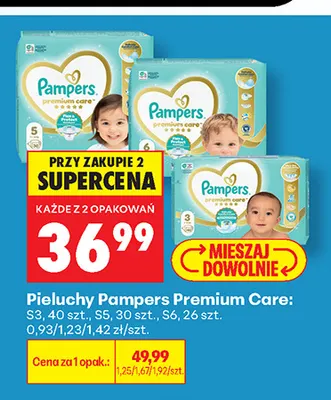 Pieluchy Pampers Premium Care S6 promocja w Biedronka