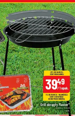 Grill okrągły Master promocja w POLOmarket