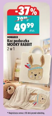 Koc dziecięcy Mooky Rabbit 2w1 promocja w Biedronka Home