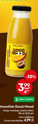Smoothie mango-marakuja, ananas-kokos promocja w Żabka