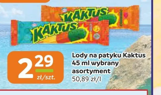 Lody na patyku Kaktus promocja w Społem Częstochowa
