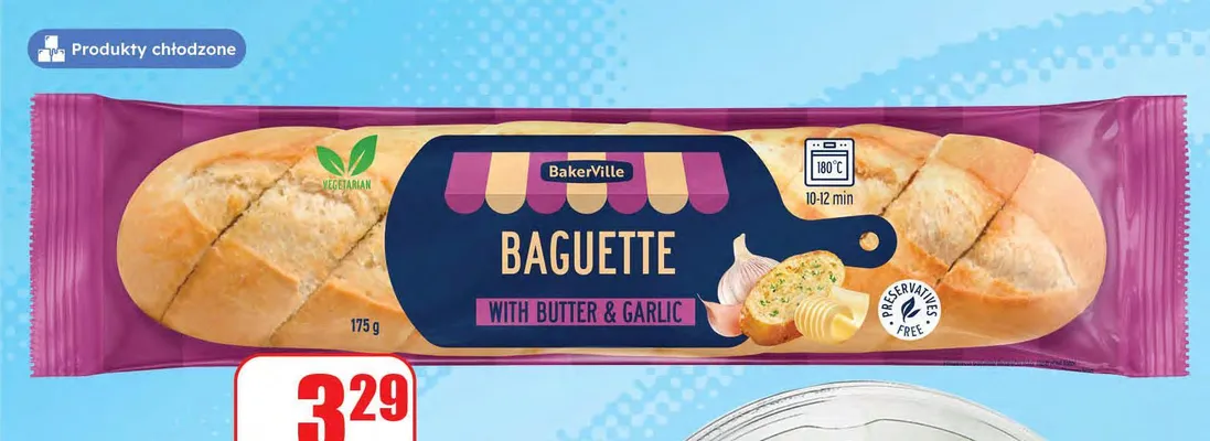 Bagietka z masłem i czosnkiem promocja w Dino