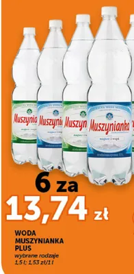 Woda mineralna Muszynianka Plus średniogazowana promocja w Groszek