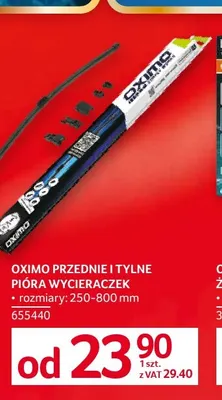Przednie i tylne pióra wycieraczek Oximo promocja w Selgros