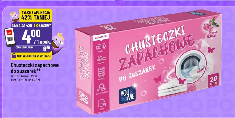 Chusteczki zapachowe do suszarek promocja w POLOmarket