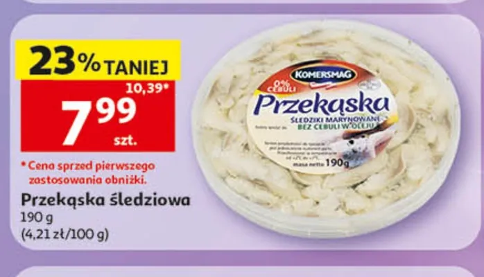 Przekąska śledziowa KOMERSMAG promocja w Auchan