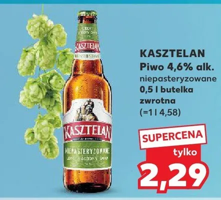 Piwo niepasteryzowane  promocja w Kaufland