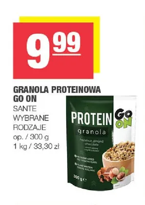 Granola proteinowa Go On Sante promocja w SPAR
